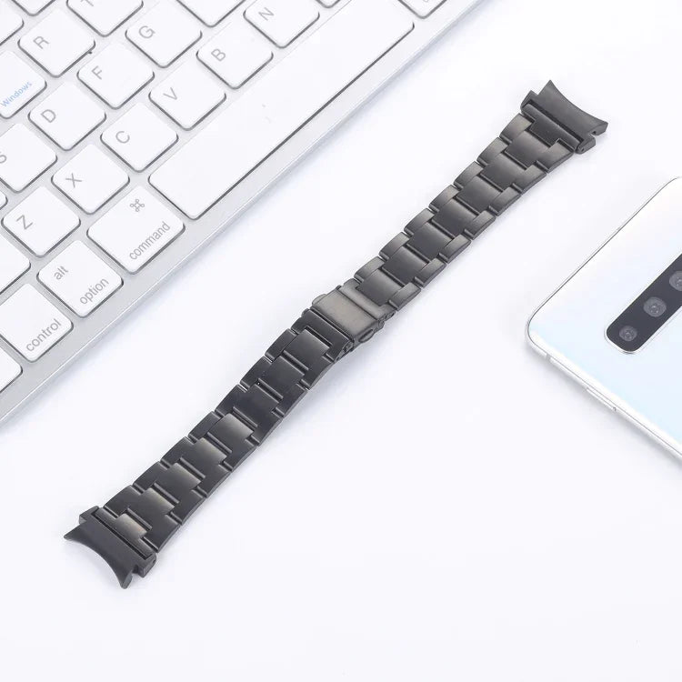 Bracelet de montre en acier à trois billes, pour Samsung Galaxy Watch4 40mm / 44mm