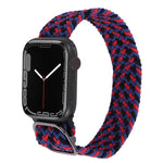Bracelet de montre tressé en nylon pour Apple Watch Series 7 41mm / 6&SE&5&4 40mm / 3&2&1 38mm