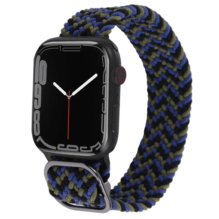 Bracelet de montre en nylon tressé pour Apple Watch Series, 7 45mm / 6&SE&5&4 44mm / 3&2&1 42mm