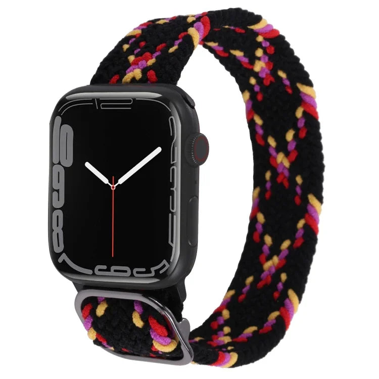 Bracelet de montre en nylon tressé pour Apple Watch Series, 7 45mm / 6&SE&5&4 44mm / 3&2&1 42mm