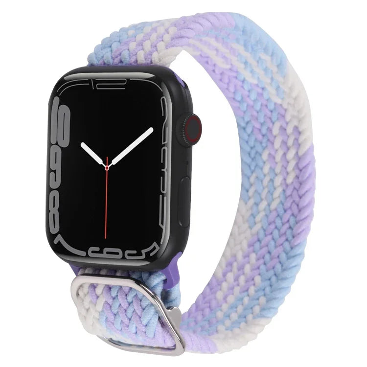 Bracelet de montre en nylon tressé pour Apple Watch Series, 7 45mm / 6&SE&5&4 44mm / 3&2&1 42mm