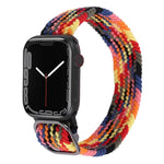 Bracelet de montre en nylon tressé pour Apple Watch Series, 7 45mm / 6&SE&5&4 44mm / 3&2&1 42mm