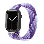 Bracelet de montre en nylon tressé pour Apple Watch Series, 7 45mm / 6&SE&5&4 44mm / 3&2&1 42mm