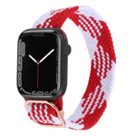 Bracelet de montre en nylon tressé pour Apple Watch Series, 7 45mm / 6&SE&5&4 44mm / 3&2&1 42mm