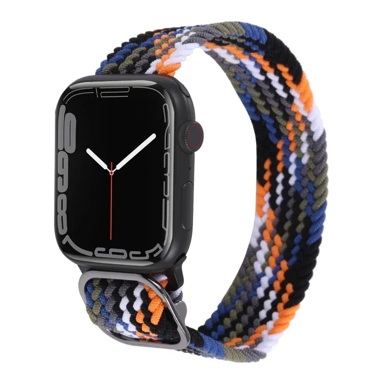 Bracelet de montre en nylon tressé pour Apple Watch Series, 7 45mm / 6&SE&5&4 44mm / 3&2&1 42mm
