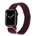 Bracelet de montre en nylon tressé pour Apple Watch Series, 7 45mm / 6&SE&5&4 44mm / 3&2&1 42mm