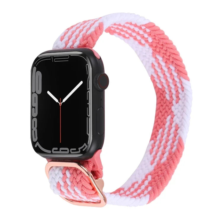 Bracelet de montre en nylon tressé pour Apple Watch Series, 7 45mm / 6&SE&5&4 44mm / 3&2&1 42mm
