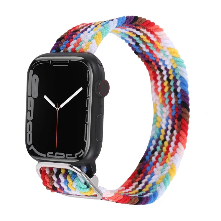 Bracelet de montre en nylon tressé pour Apple Watch Series, 7 45mm / 6&SE&5&4 44mm / 3&2&1 42mm