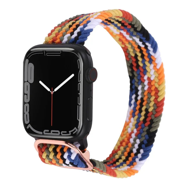 Bracelet de montre en nylon tressé pour Apple Watch Series, 7 45mm / 6&SE&5&4 44mm / 3&2&1 42mm
