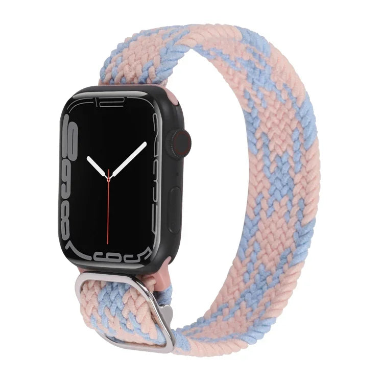 Bracelet de montre en nylon tressé pour Apple Watch Series, 7 45mm / 6&SE&5&4 44mm / 3&2&1 42mm