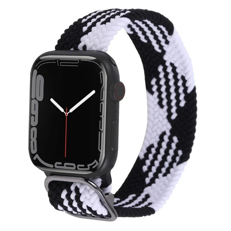 Bracelet de montre en nylon tressé pour Apple Watch Series, 7 45mm / 6&SE&5&4 44mm / 3&2&1 42mm