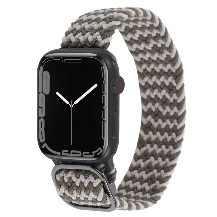 Bracelet de montre en nylon tressé pour Apple Watch Series, 7 45mm / 6&SE&5&4 44mm / 3&2&1 42mm