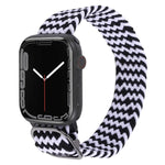Bracelet de montre en nylon tressé pour Apple Watch Series, 7 45mm / 6&SE&5&4 44mm / 3&2&1 42mm