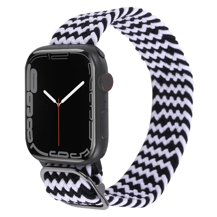 Bracelet de montre en nylon tressé pour Apple Watch Series, 7 45mm / 6&SE&5&4 44mm / 3&2&1 42mm