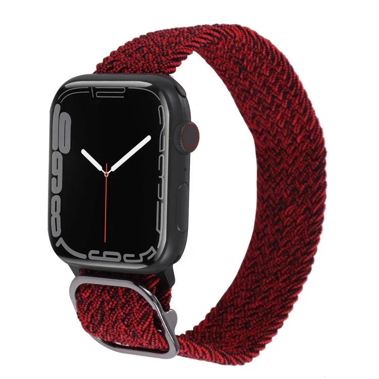 Bracelet de montre en nylon tressé pour Apple Watch Series, 7 45mm / 6&SE&5&4 44mm / 3&2&1 42mm
