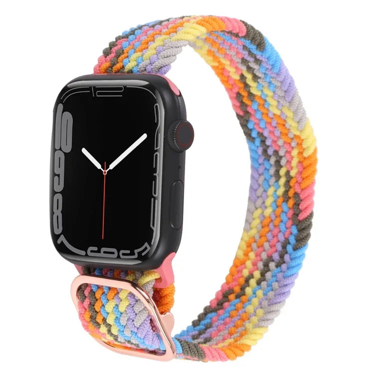 Bracelet de montre en nylon tressé pour Apple Watch Series, 7 45mm / 6&SE&5&4 44mm / 3&2&1 42mm