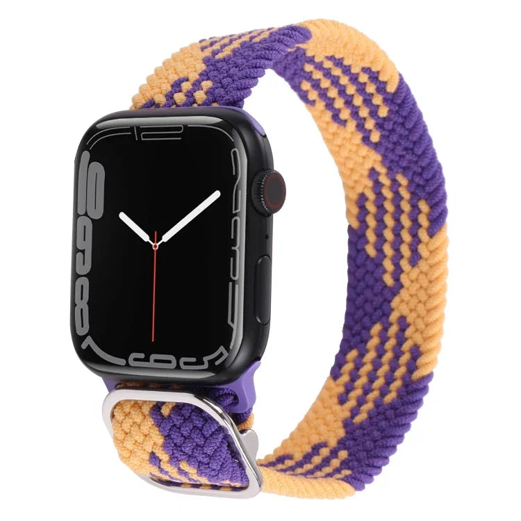 Bracelet de montre en nylon tressé pour Apple Watch Series, 7 45mm / 6&SE&5&4 44mm / 3&2&1 42mm