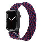 Bracelet de montre en nylon tressé pour Apple Watch Series, 7 45mm / 6&SE&5&4 44mm / 3&2&1 42mm