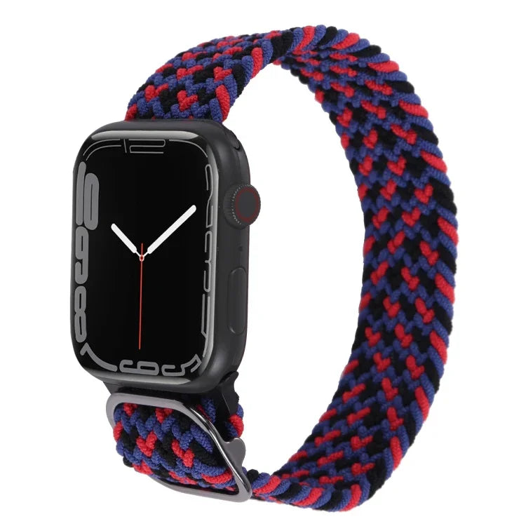 Bracelet de montre en nylon tressé pour Apple Watch Series, 7 45mm / 6&SE&5&4 44mm / 3&2&1 42mm