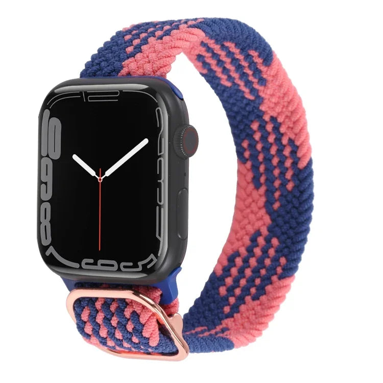 Bracelet de montre en nylon tressé pour Apple Watch Series, 7 45mm / 6&SE&5&4 44mm / 3&2&1 42mm
