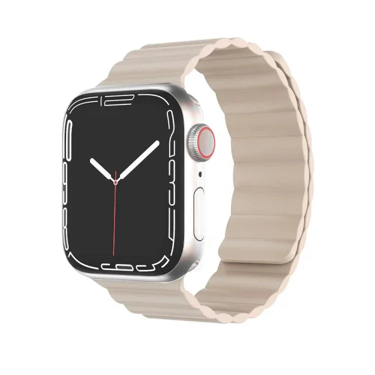Bracelet de montre magnétique en silicone liquide Mutural pour Apple Watch Series, 7 41mm / 6&SE&5&4 40mm / 3&2&1 38mm, 7 45mm / 6&SE&5&4 44mm / 3&2&1 42mm