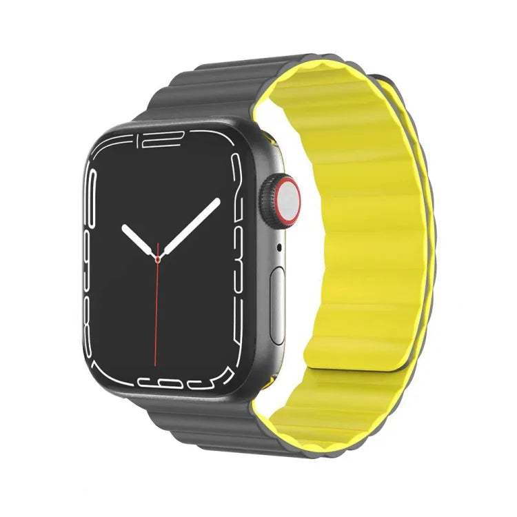 Bracelet de montre magnétique en silicone liquide Mutural Moran Series pour Apple Watch Series, 7 41mm / 6&SE&5&4 40mm / 3&2&1 38mm, 7 45mm / 6&SE&5&4 44mm / 3&2&1 42mm