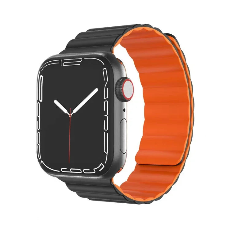 Bracelet de montre magnétique en silicone liquide Mutural Moran Series pour Apple Watch Series, 7 41mm / 6&SE&5&4 40mm / 3&2&1 38mm, 7 45mm / 6&SE&5&4 44mm / 3&2&1 42mm