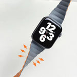 Bracelet de montre magnétique en silicone liquide Mutural Moran Series pour Apple Watch Series, 7 41mm / 6&SE&5&4 40mm / 3&2&1 38mm, 7 45mm / 6&SE&5&4 44mm / 3&2&1 42mm