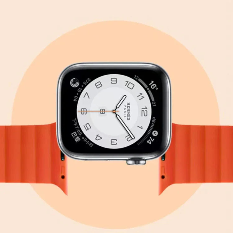 Bracelet de montre magnétique en silicone liquide Mutural Moran Series pour Apple Watch Series, 7 41mm / 6&SE&5&4 40mm / 3&2&1 38mm, 7 45mm / 6&SE&5&4 44mm / 3&2&1 42mm
