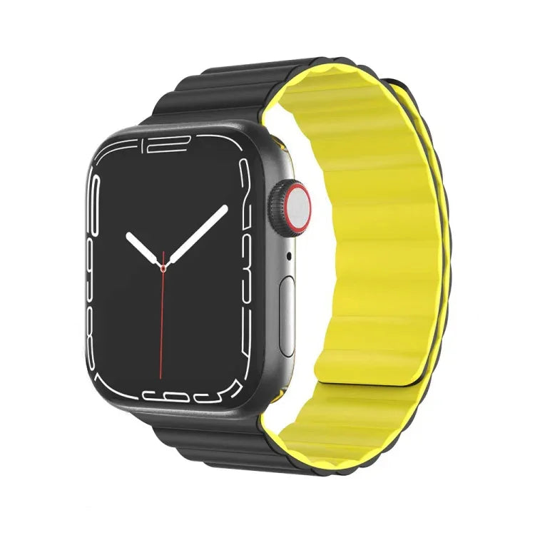 Bracelet de montre magnétique en silicone liquide Mutural Moran Series pour Apple Watch Series, 7 41mm / 6&SE&5&4 40mm / 3&2&1 38mm, 7 45mm / 6&SE&5&4 44mm / 3&2&1 42mm