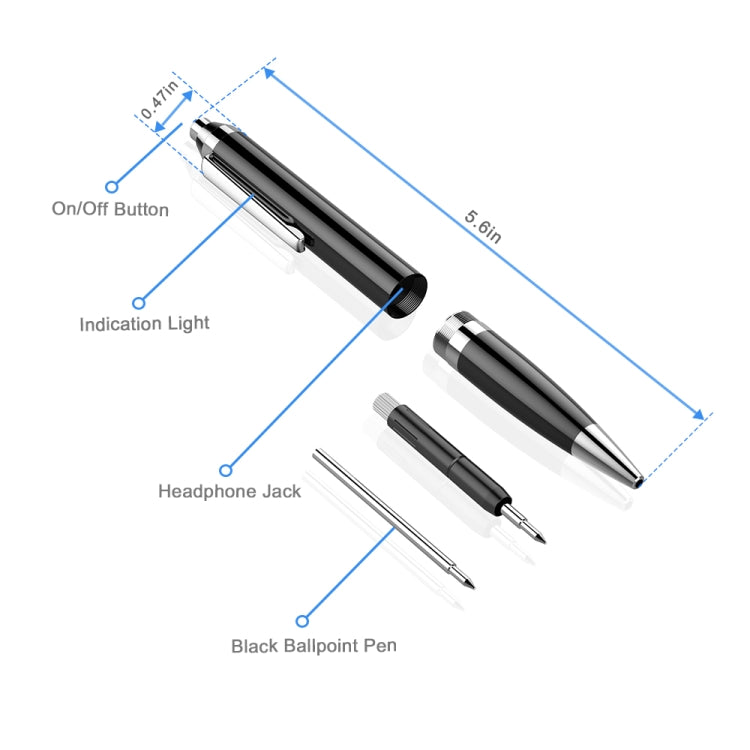 Stylo d'enregistrement numérique à réduction de bruit HD intelligent Q90, 4 Go, 8 Go, 16 Go, 32 Go