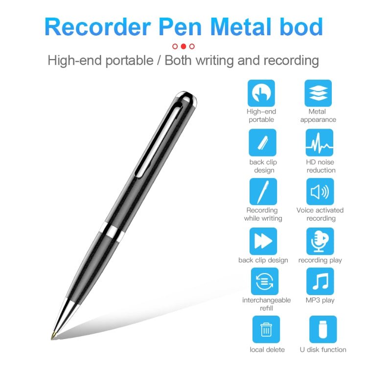 Stylo d'enregistrement numérique à réduction de bruit HD intelligent Q96, 4 Go, 8 Go, 16 Go, 32 Go, 64 Go