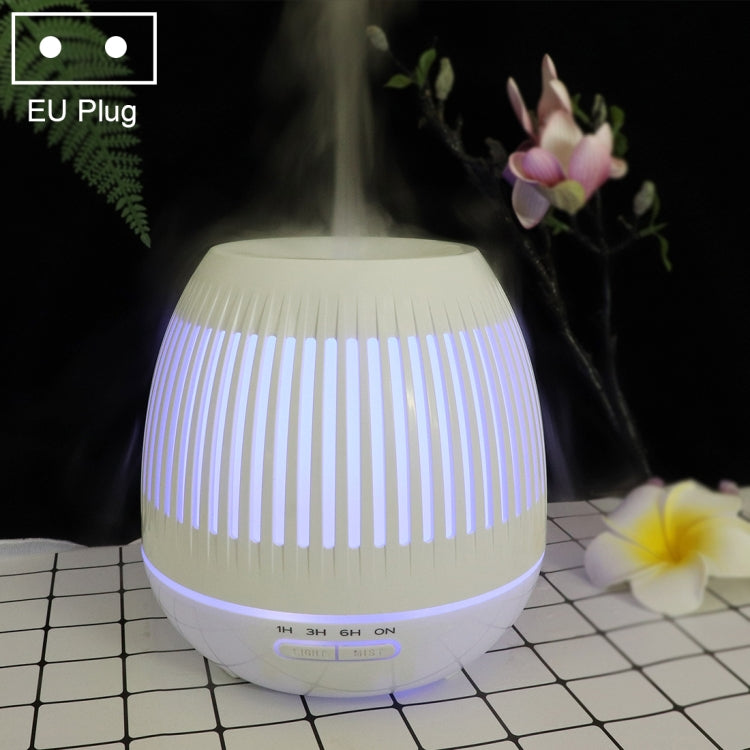 Diffuseur d'humidité à LED évidé de 400 ml, diffuseur d'arômes à grain de bois avec lumière LED colorée, prise UE, prise UK, prise US