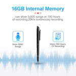 Stylo d'enregistrement de conférence à réduction de bruit HD AI intelligent Q9 avec commande vocale, 4 Go, 8 Go, 16 Go, 32 Go