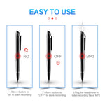 Stylo d'enregistrement de conférence à réduction de bruit HD AI intelligent Q9 avec commande vocale, 4 Go, 8 Go, 16 Go, 32 Go