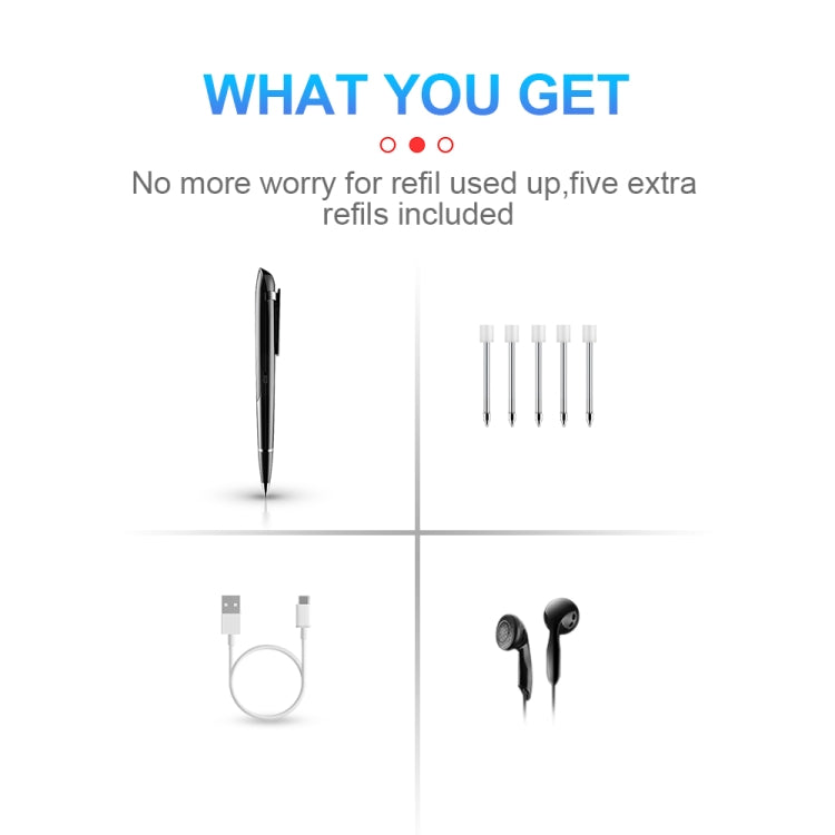 Stylo d'enregistrement de conférence à réduction de bruit HD AI intelligent Q9 avec commande vocale, 4 Go, 8 Go, 16 Go, 32 Go