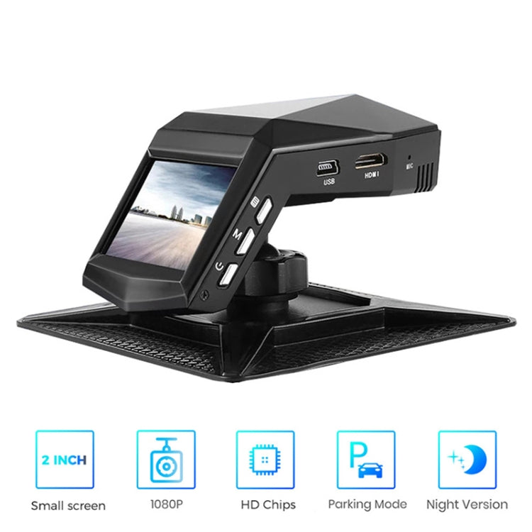 2 inch HD Single Lens 1080P No Light Night Vision Hidden Driving Recorder with Aromatherapy, Without
