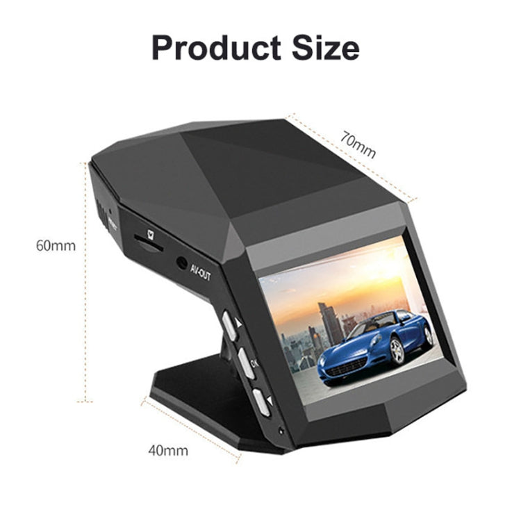 2 inch HD Single Lens 1080P No Light Night Vision Hidden Driving Recorder with Aromatherapy, Without