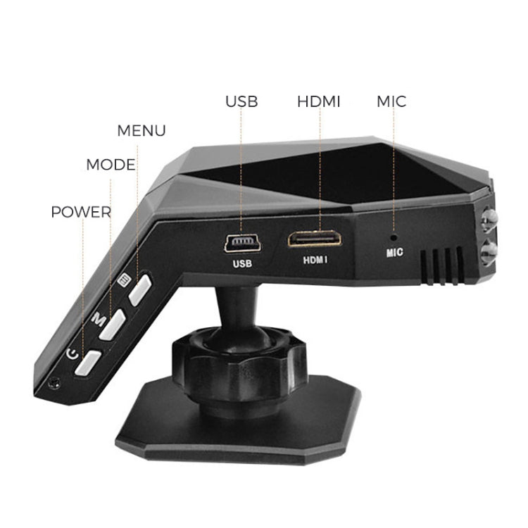 2 inch HD Single Lens 1080P No Light Night Vision Hidden Driving Recorder with Aromatherapy, Without
