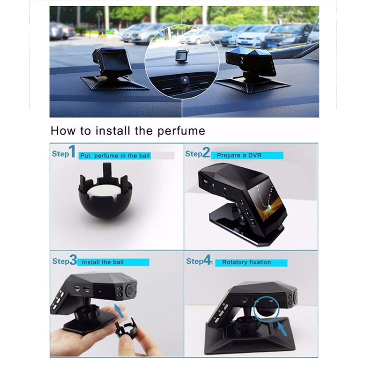 2 inch HD Single Lens 1080P No Light Night Vision Hidden Driving Recorder with Aromatherapy, Without