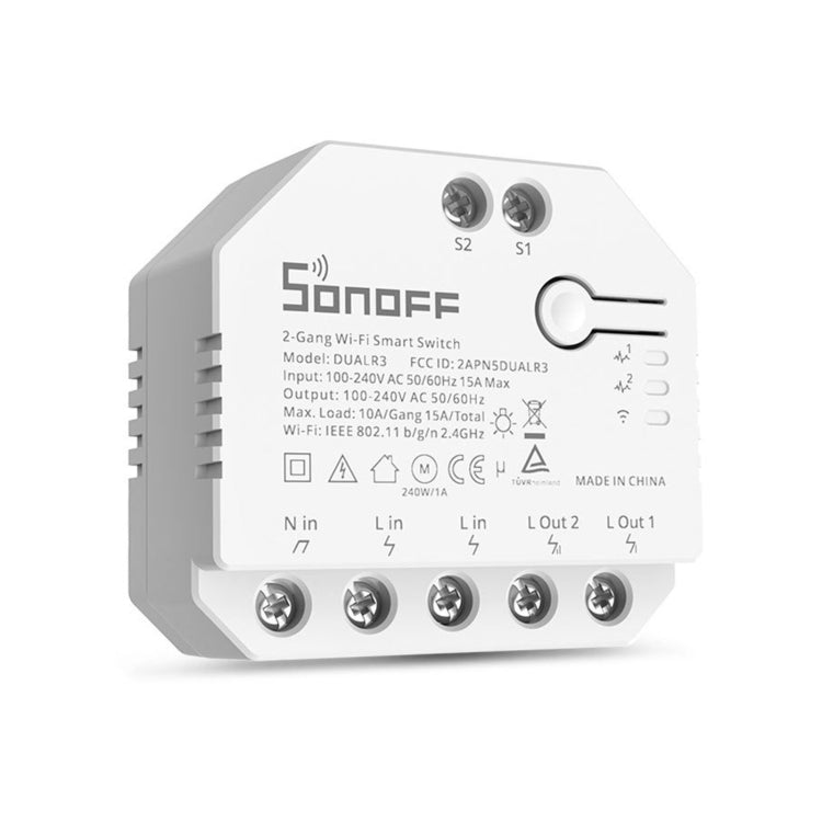 Module interrupteur intelligent WiFi à double commande Sonoff DUALR3, DUALR3