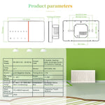 Thermostat de chauffage domestique intelligent BHT-005-GC 220V AC 3A pour boîte EU, contrôle chaudière avec capteur interne uniquement, BHT-005-GC