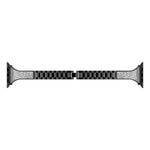 Bracelet de montre en cuir incrusté de diamants pour Apple Watch Series, 7 41mm / 6&SE&5&4 40mm / 3&2&1 38mm, 7 45mm / 6&SE&5&4 44mm / 3&2&1 42mm