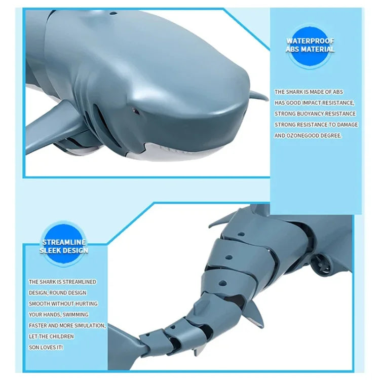 MoFun H151-1 Requin de simulation étanche avec télécommande 4 canaux 2,4 GHz, H151-1