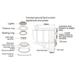 Lampe Murale ABS LED pour Piscine, Projecteur Sous-Marin, 6W, 9W, 12W, 15W, 18W, 24W