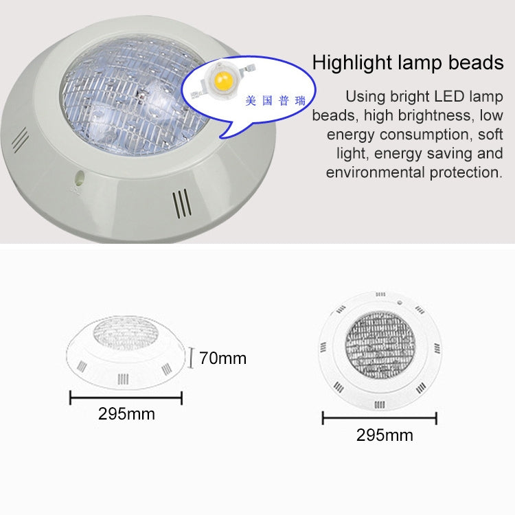 Lampe Murale ABS LED pour Piscine, Projecteur Sous-Marin, 6W, 9W, 12W, 15W, 18W, 24W
