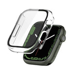 Coque de protection antichoc en PC avec placage électrolytique et film de verre trempé, pour Apple Watch Series 9 / 8 / 7 41mm, pour Apple Watch Series 9 / 8 / 7 45mm