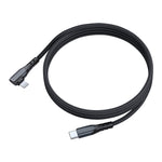 Câble de données de téléphone portable 6A PD 20W USB-C / Type-C vers 8 broches coudé, 1m, 2m