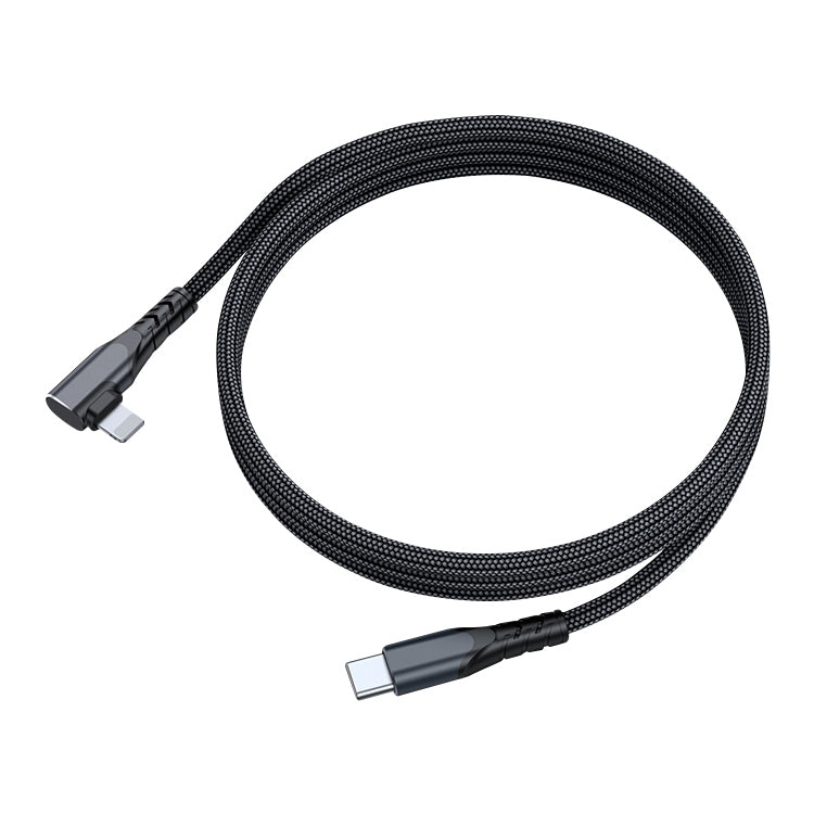 Câble de données de téléphone portable 6A PD 20W USB-C / Type-C vers 8 broches coudé, 1m, 2m