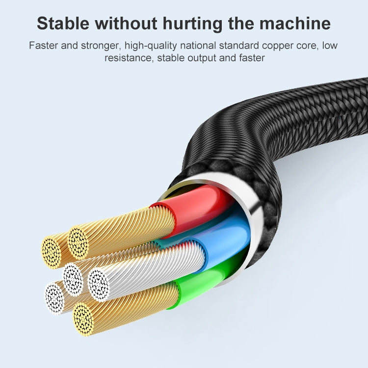 Câble de données de téléphone portable 6A PD 20W USB-C / Type-C vers 8 broches coudé, 1m, 2m